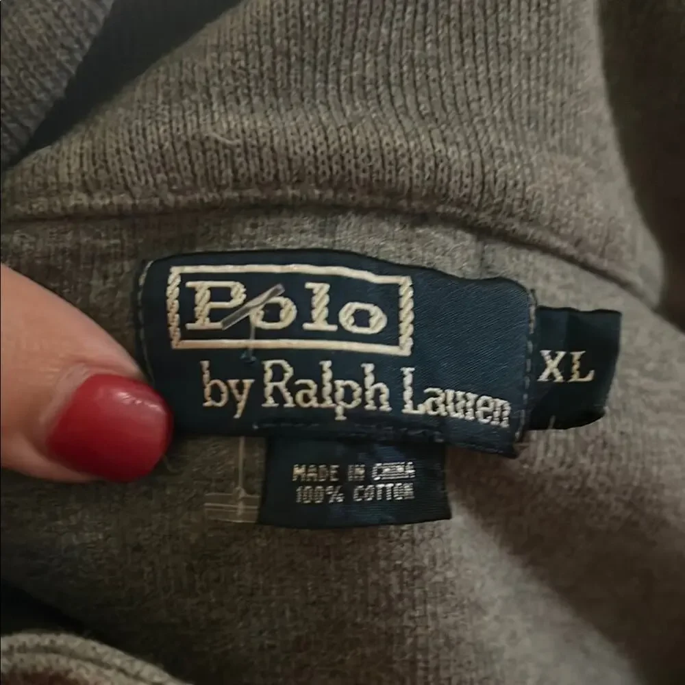 POLO RALPH LAUREN Gray Men's Quarter Zip XL